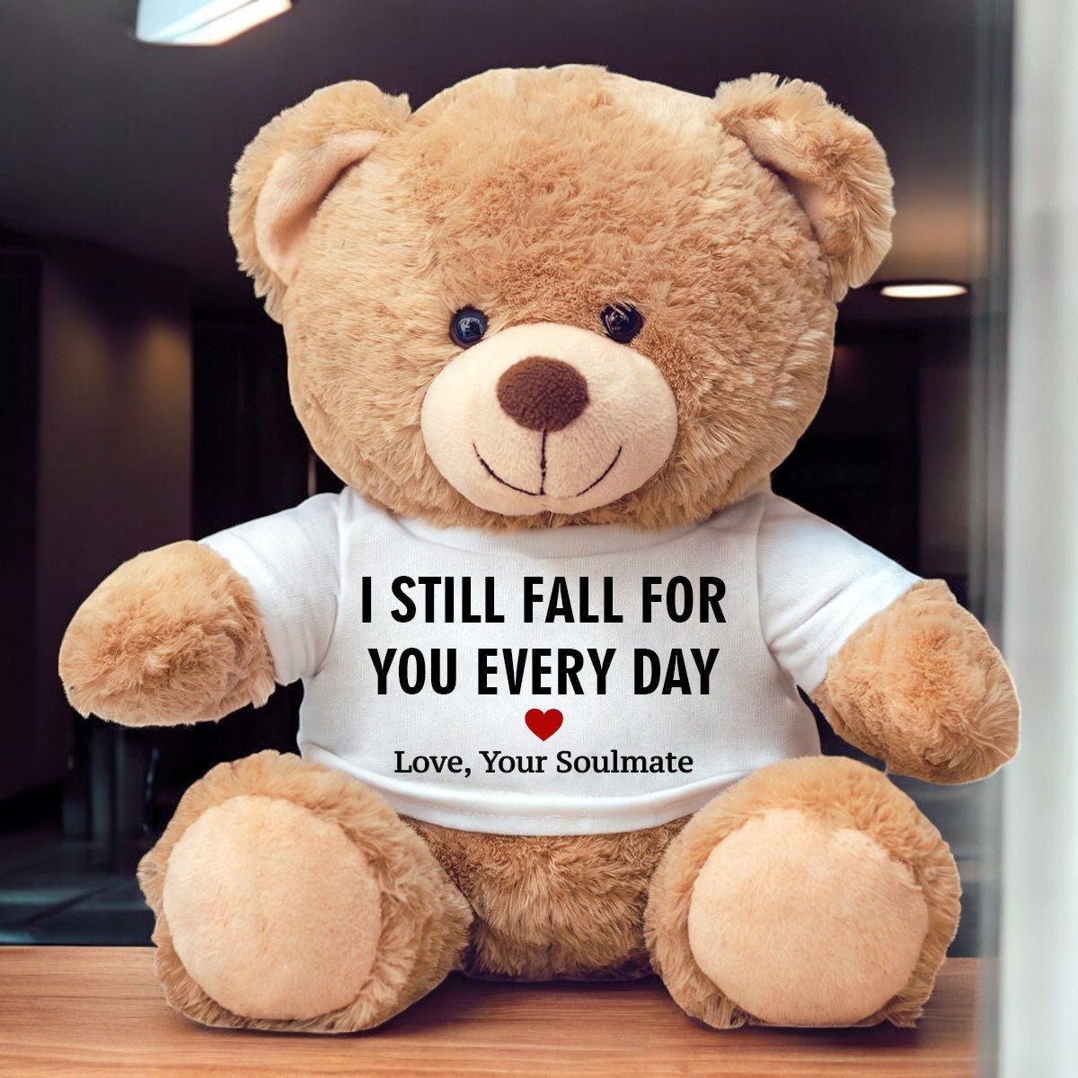 I Still Fall For You Everyday - Custom Plush Bear - CustomGrace