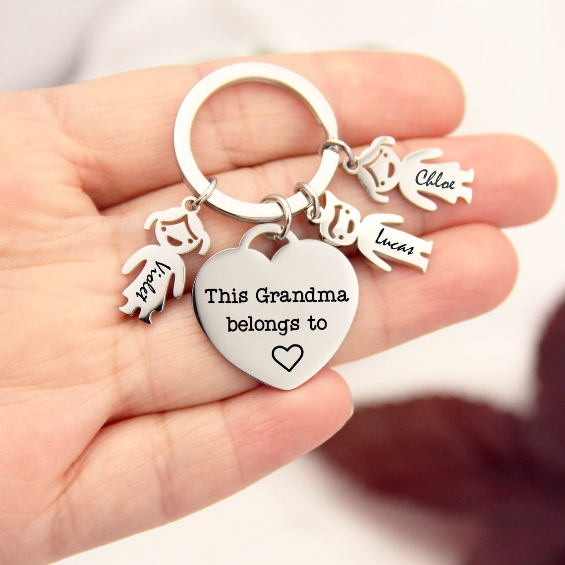 Personalized Family Names Keychain - Mother's Day Gift - CustomGrace