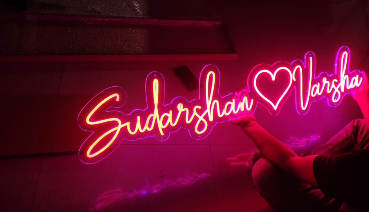 Personalized Couple Names Neon Sign - CustomGrace