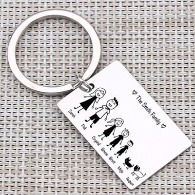 Personalized Family Keychain - CustomGrace