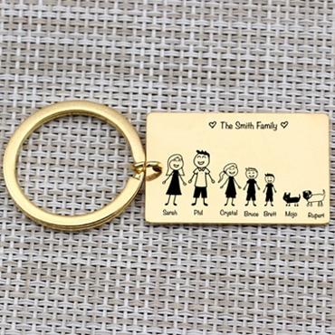 Personalized Family Keychain - CustomGrace
