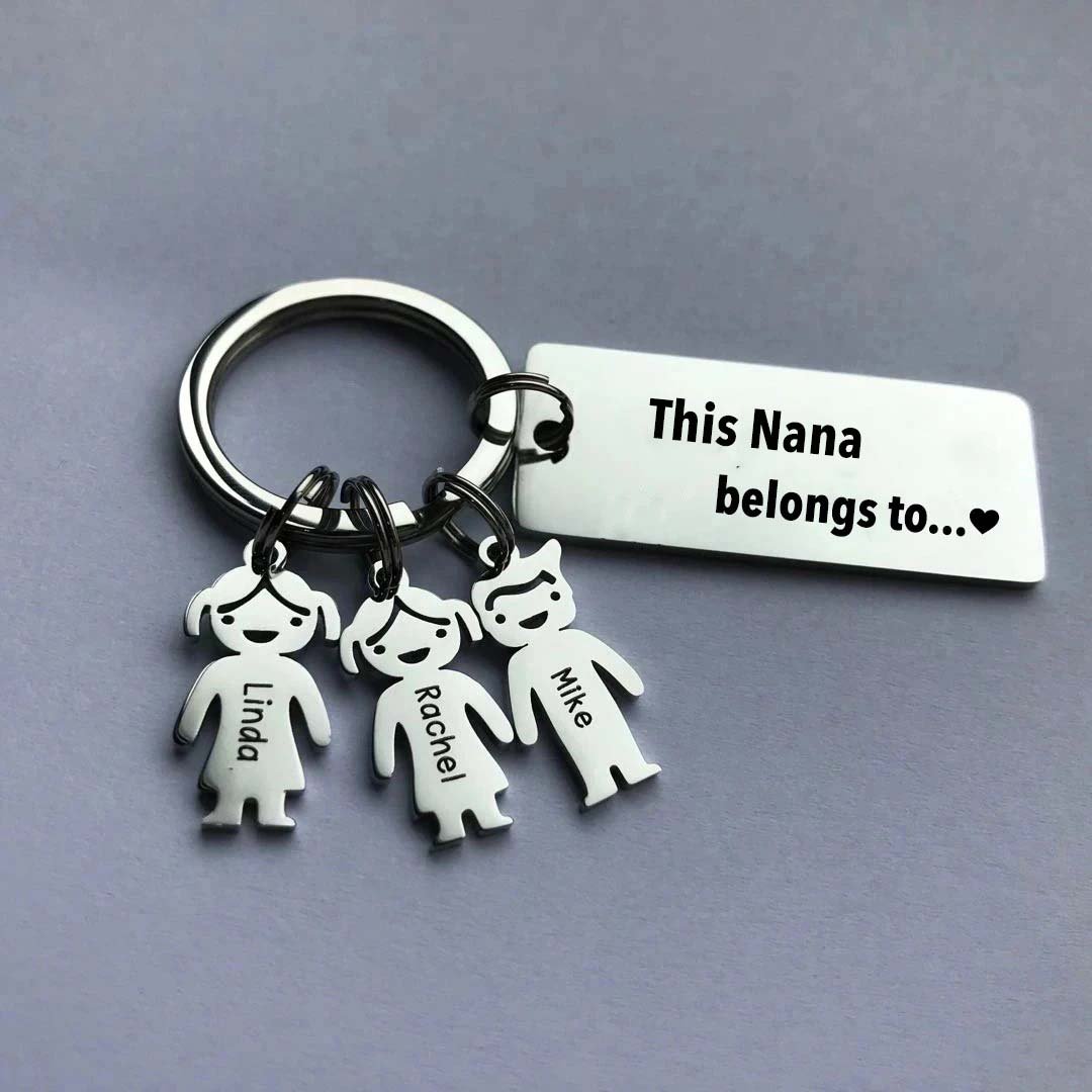 Personalized Family Name Keychain | Mother's day gift - CustomGrace