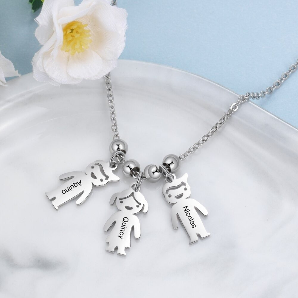 Personalized Kids Name Necklace | Mother's day gift - CustomGrace