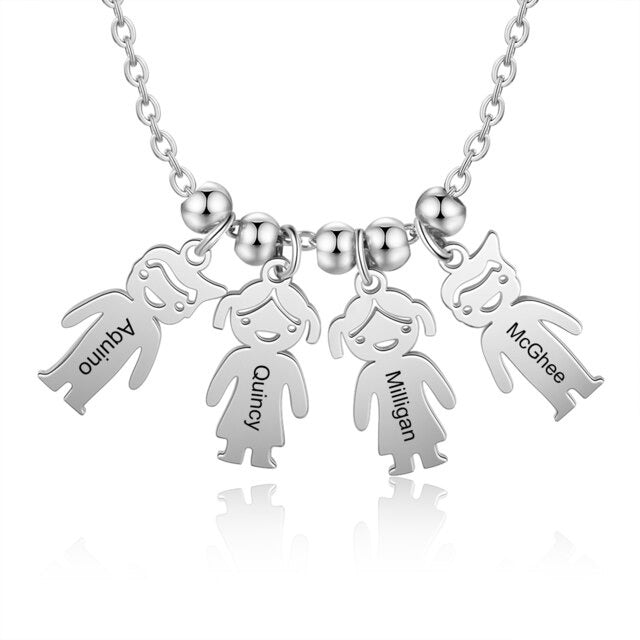 Personalized Kids Name Necklace | Mother's day gift - CustomGrace