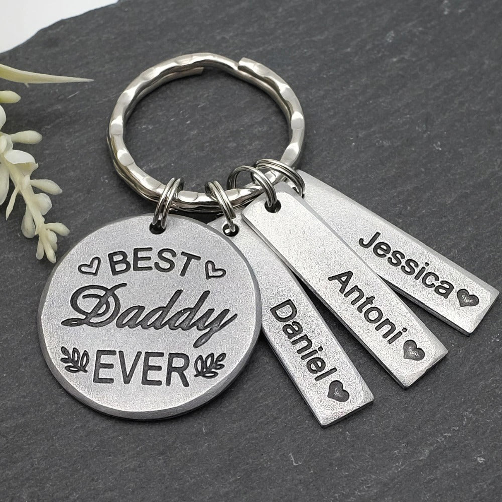 Personalized Kids Names Keychain For Mom, Dad, Grandma, Grandpa - CustomGrace