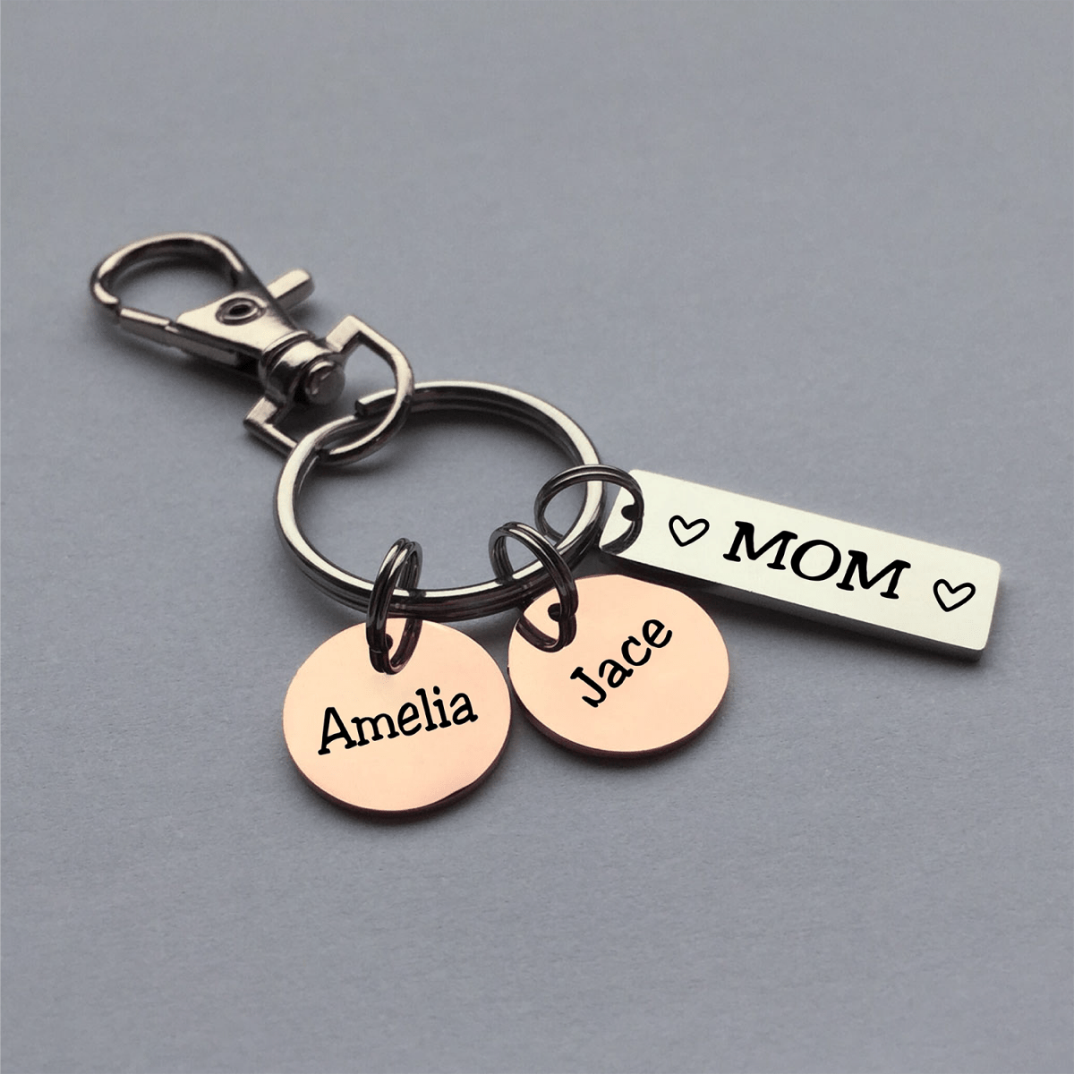 Personalized Mother's Day Bar Charm Keychain - CustomGrace