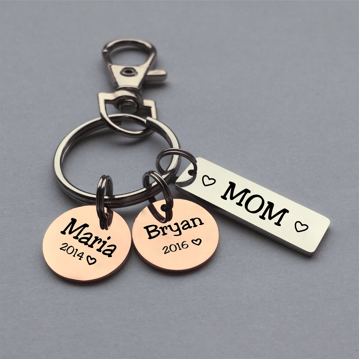 Personalized Mother's Day Bar Charm Keychain - CustomGrace