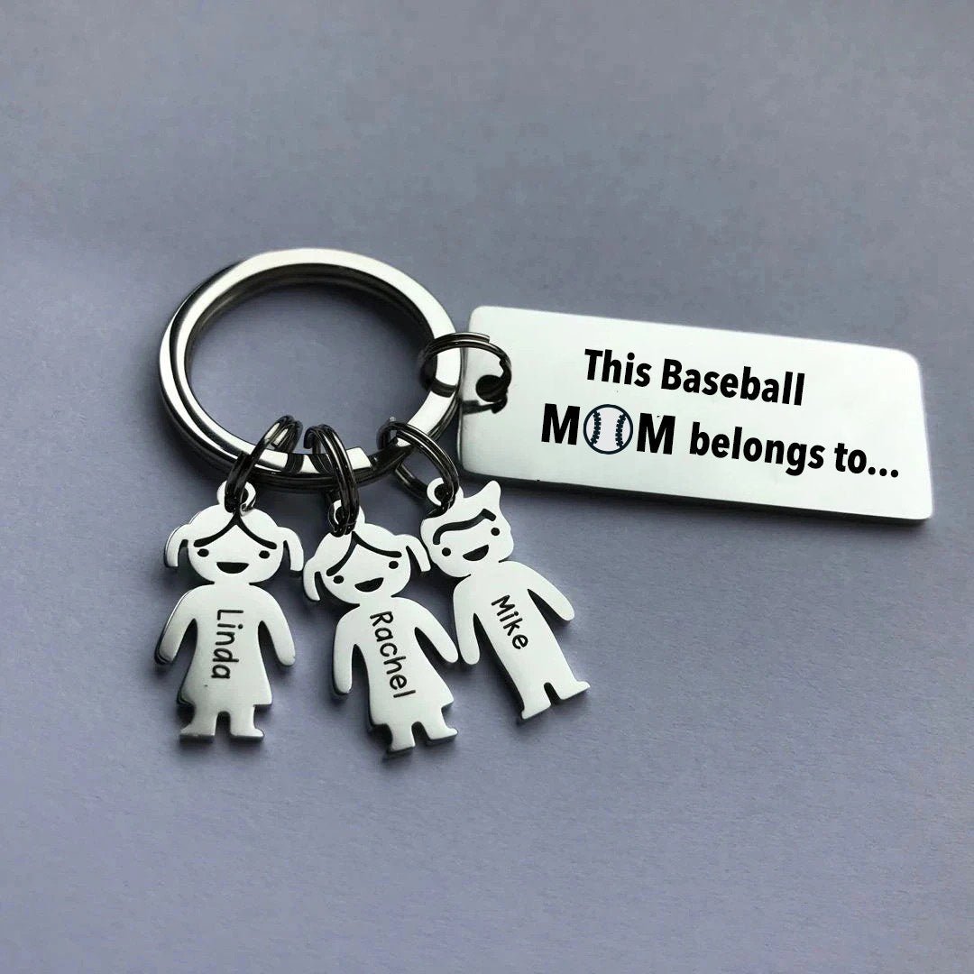 This Baseball Mom belongs to Personalized keychain - CustomGrace