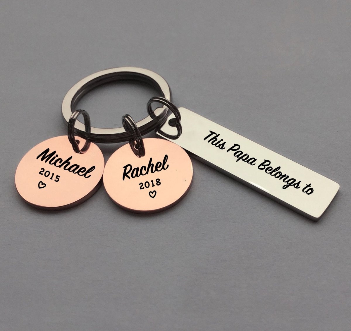 This Mommy belongs to - Personalized Disc keychain - CustomGrace