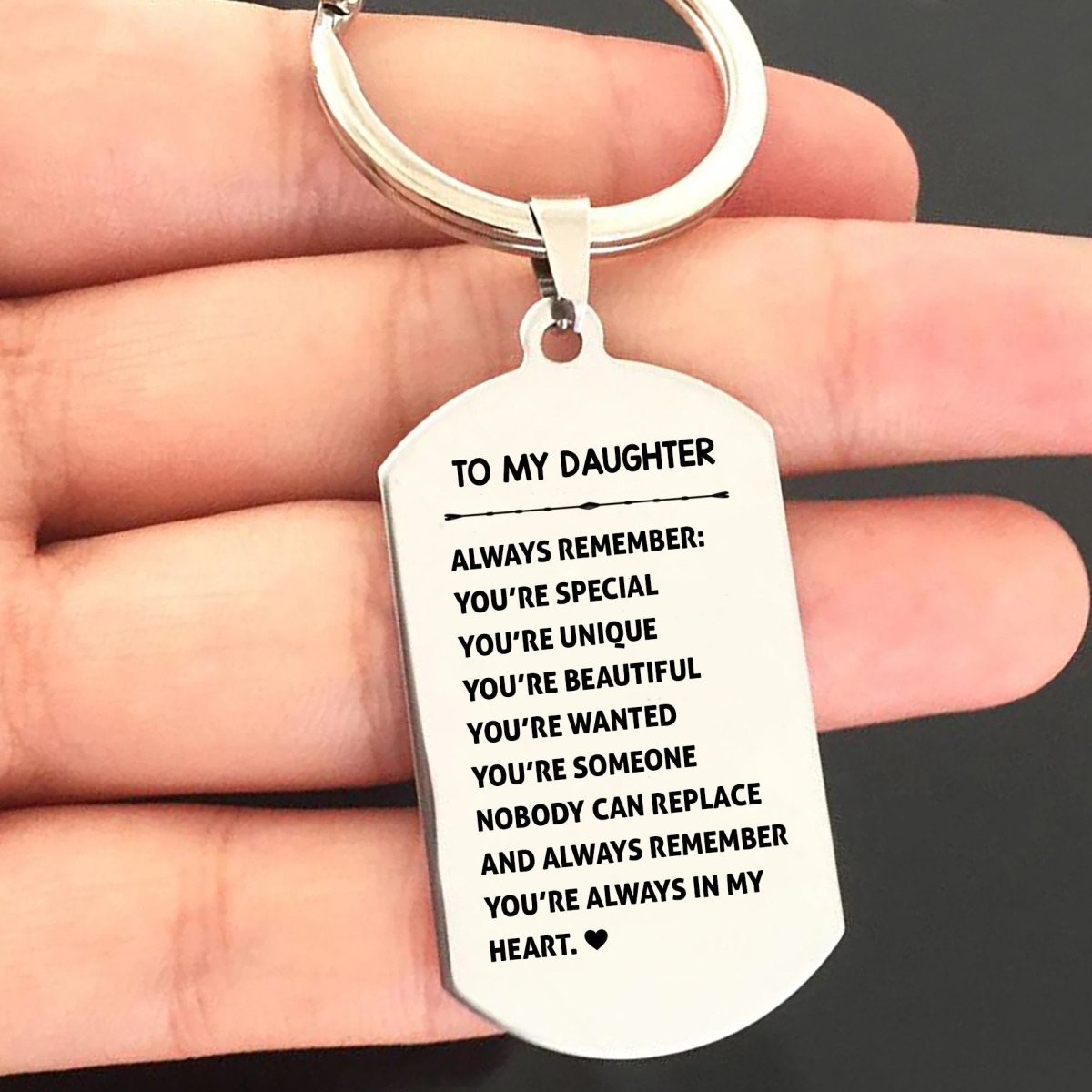To My Daughter/Son Keychain - CustomGrace