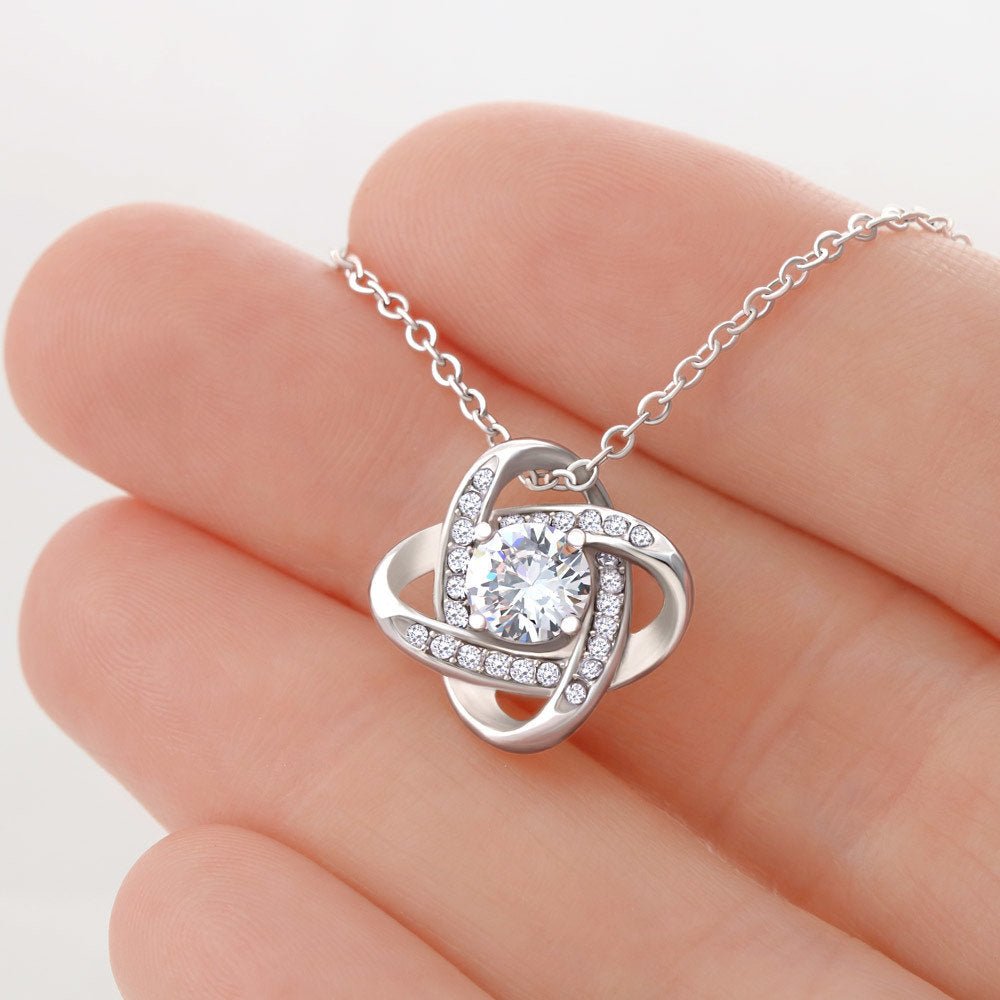 To My Girlfriend - Love Knot Necklace - CustomGrace