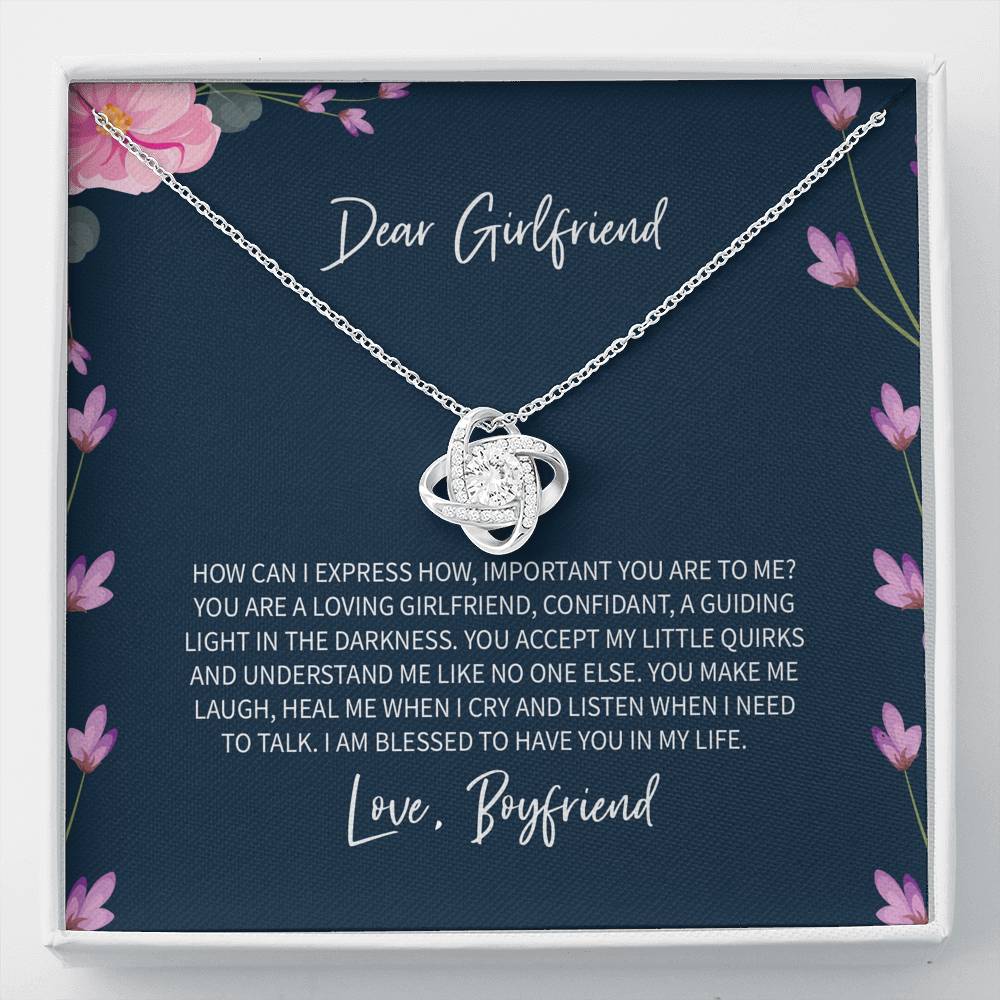 To My Girlfriend - Love Knot Necklace - CustomGrace
