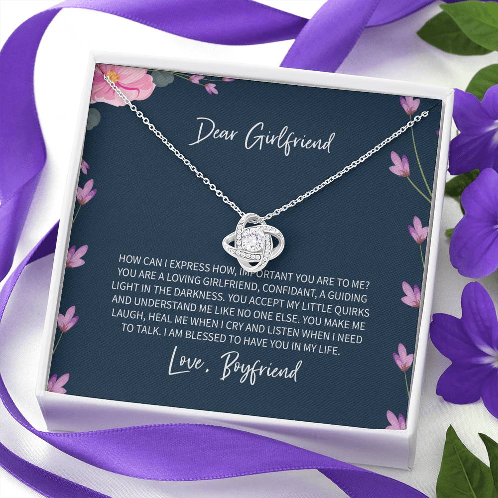 To My Girlfriend - Love Knot Necklace - CustomGrace