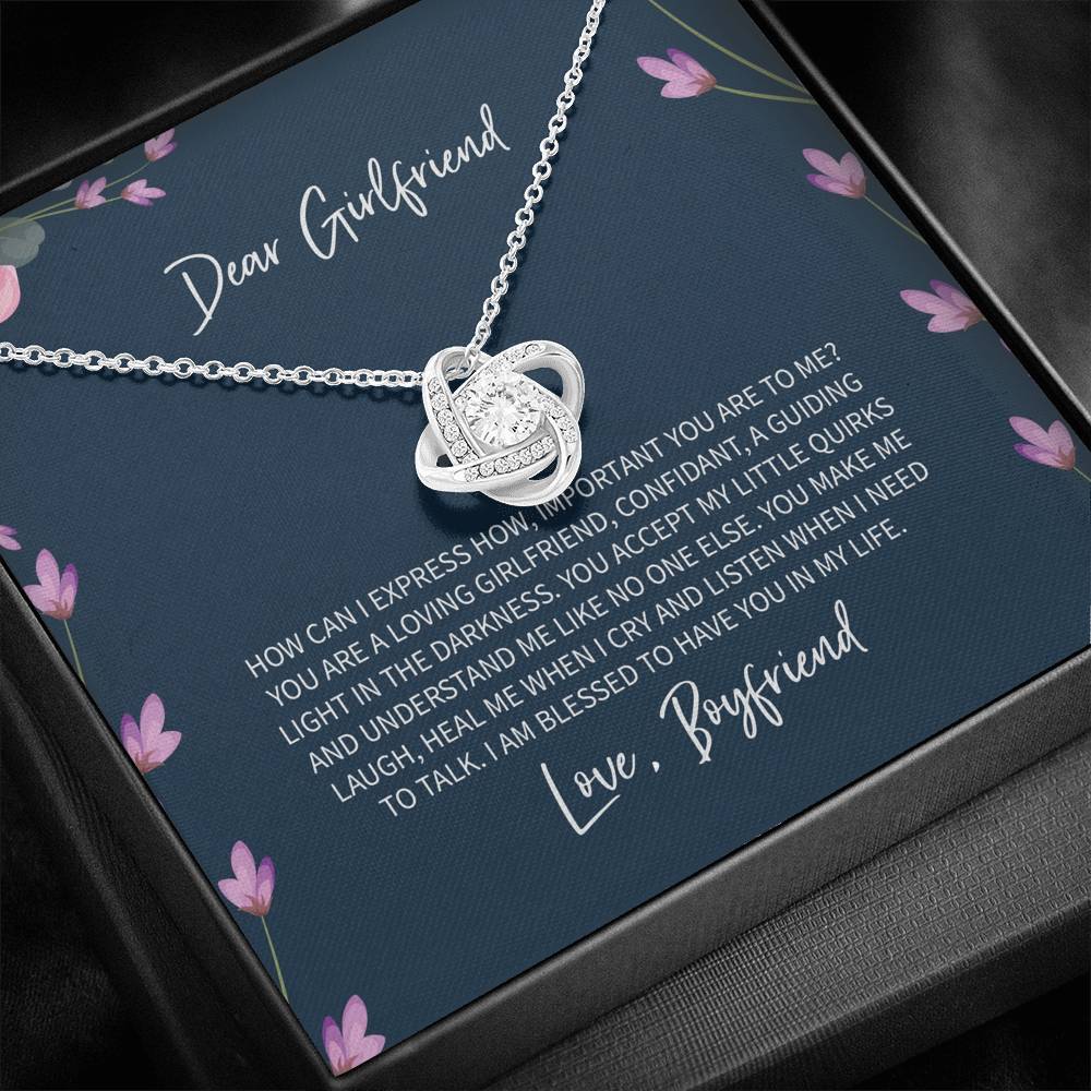 To My Girlfriend - Love Knot Necklace - CustomGrace