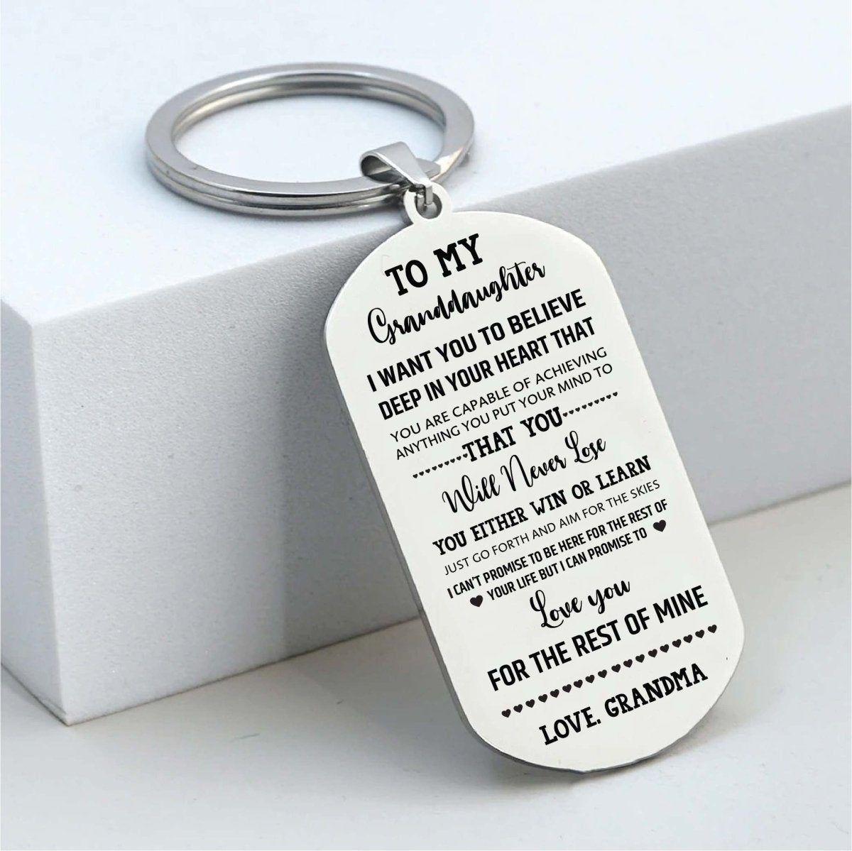 To My Granddaughter Keychain - CustomGrace