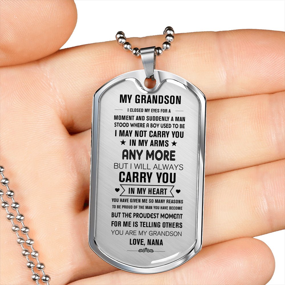 To My Grandson Necklace - CustomGrace
