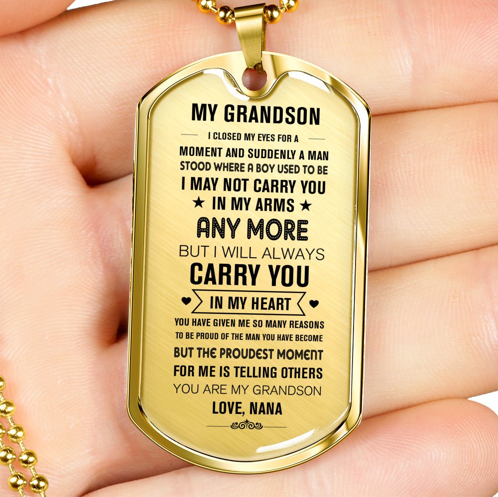 To My Grandson Necklace - CustomGrace