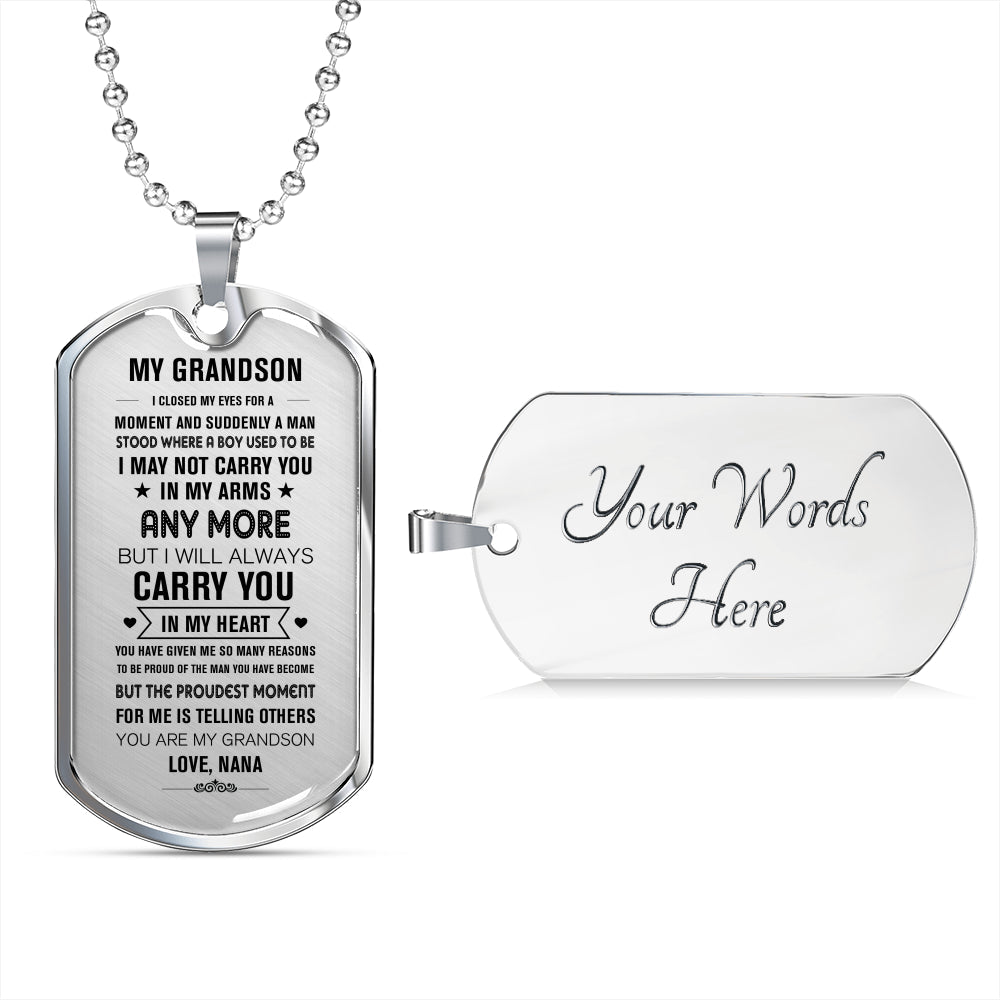 To My Grandson Necklace - CustomGrace