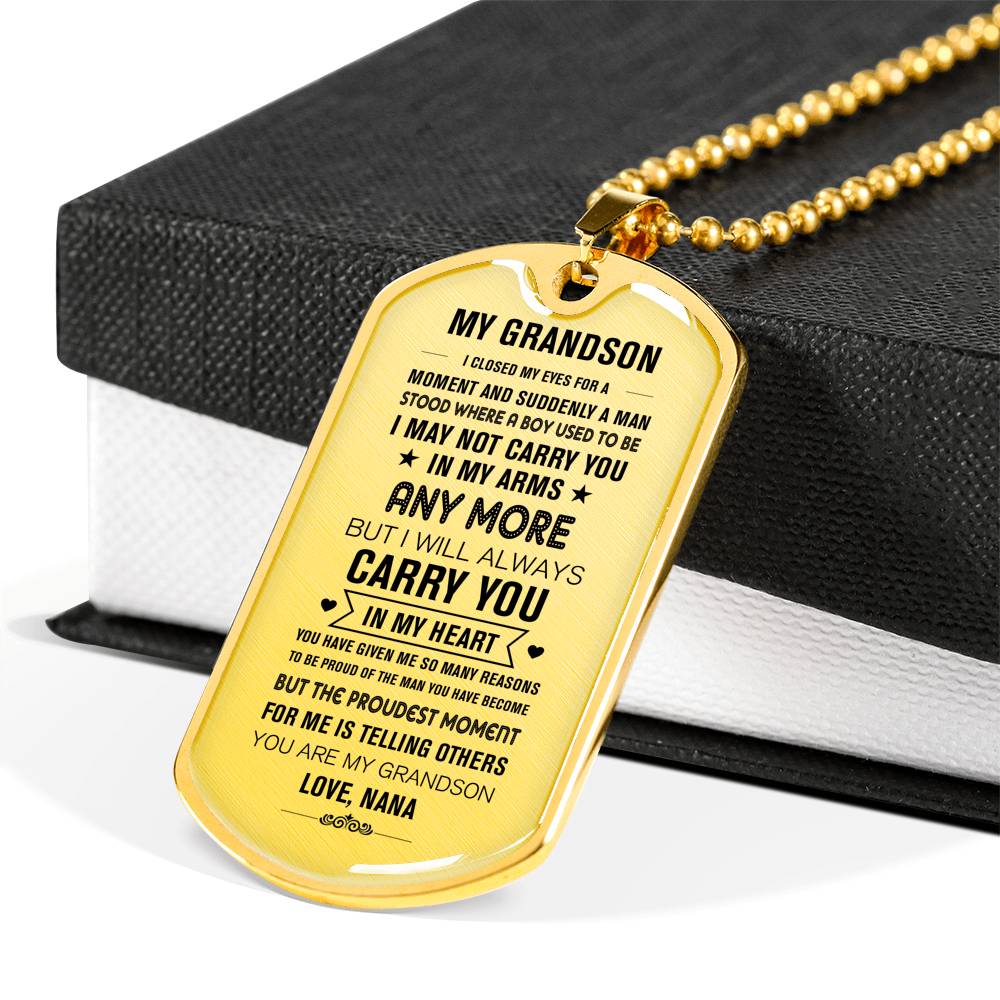 To My Grandson Necklace - CustomGrace