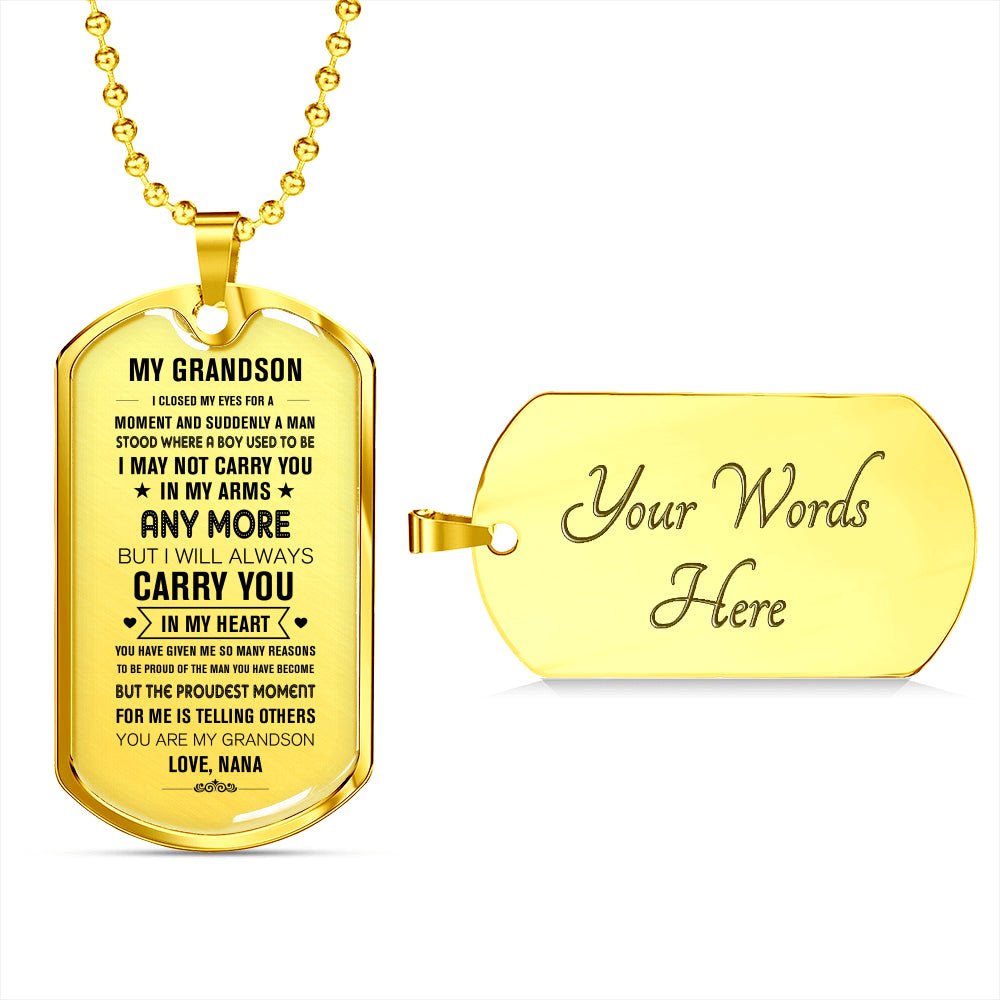 To My Grandson Necklace - CustomGrace