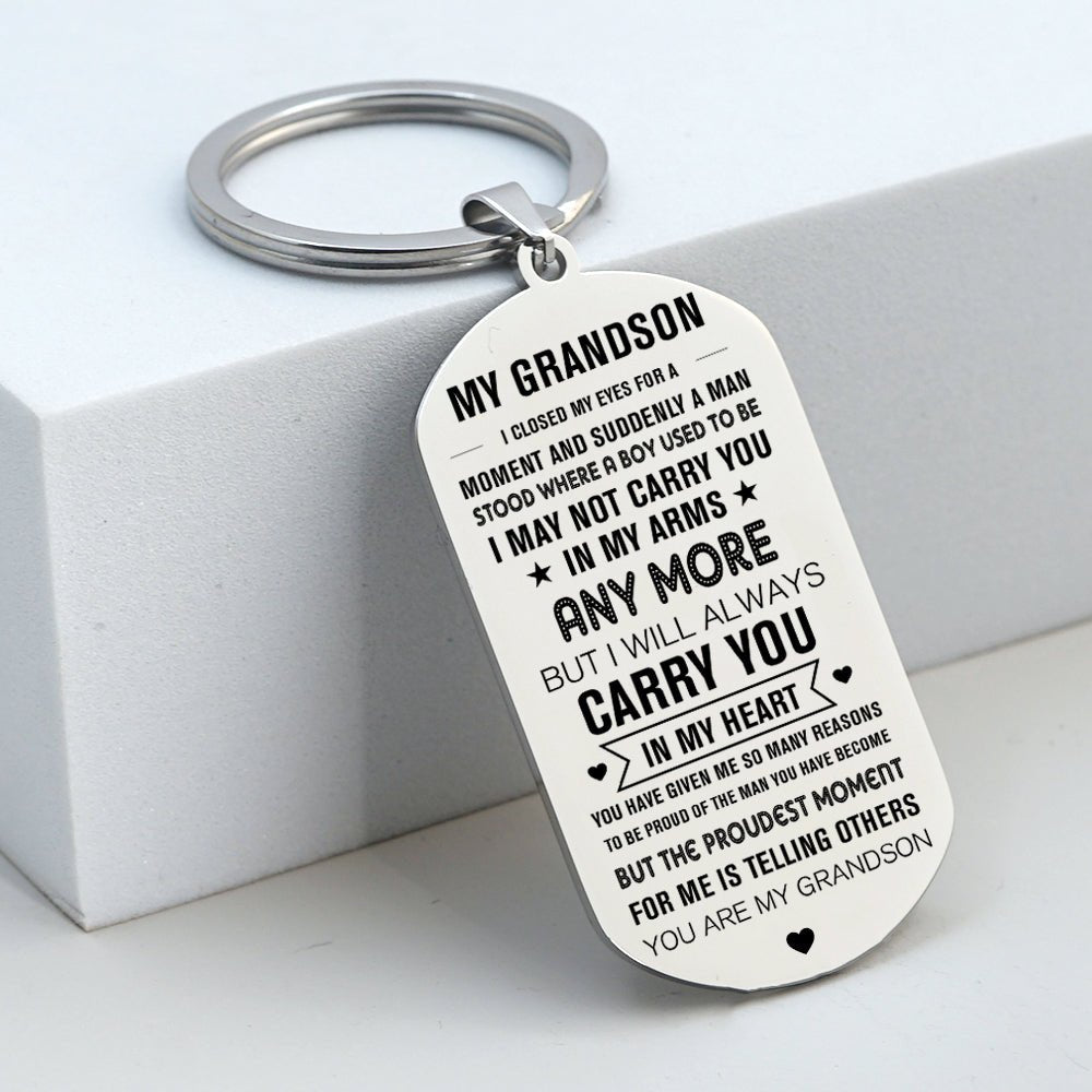To My Grandson/Granddaughter Keychain - CustomGrace