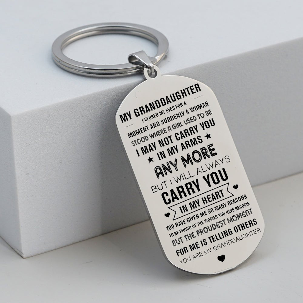 To My Grandson/Granddaughter Keychain - CustomGrace