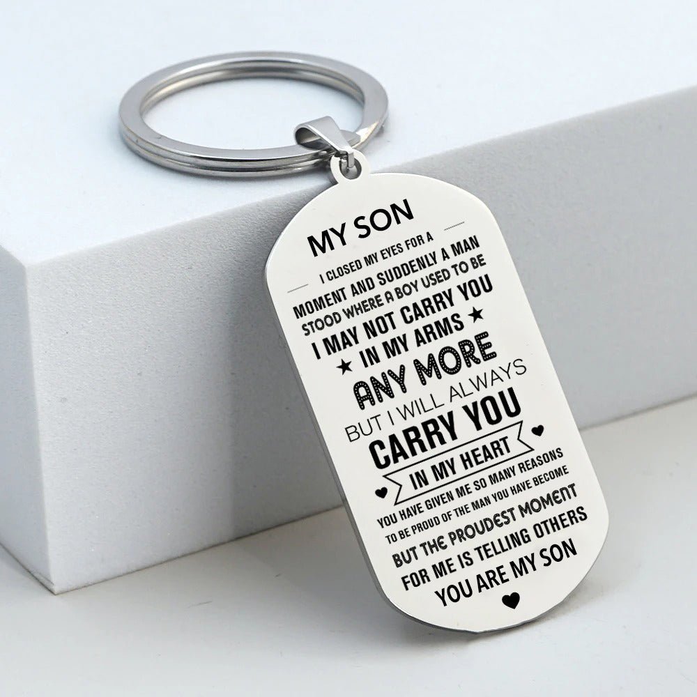 To My Grandson/Granddaughter Keychain - CustomGrace