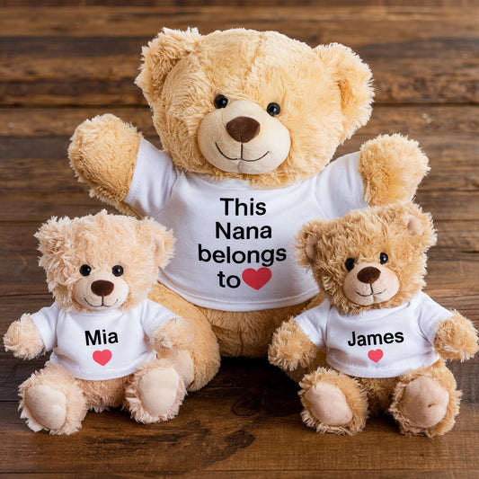 Custom Family Names Plush Teddy Bears