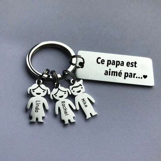 Ce papa est aimé par - Cadeau personnalisé - Lovely Reminder