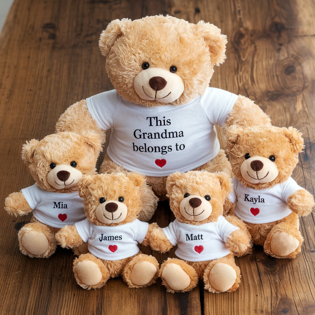 Custom Family Names Plush Teddy Bears - CustomGrace