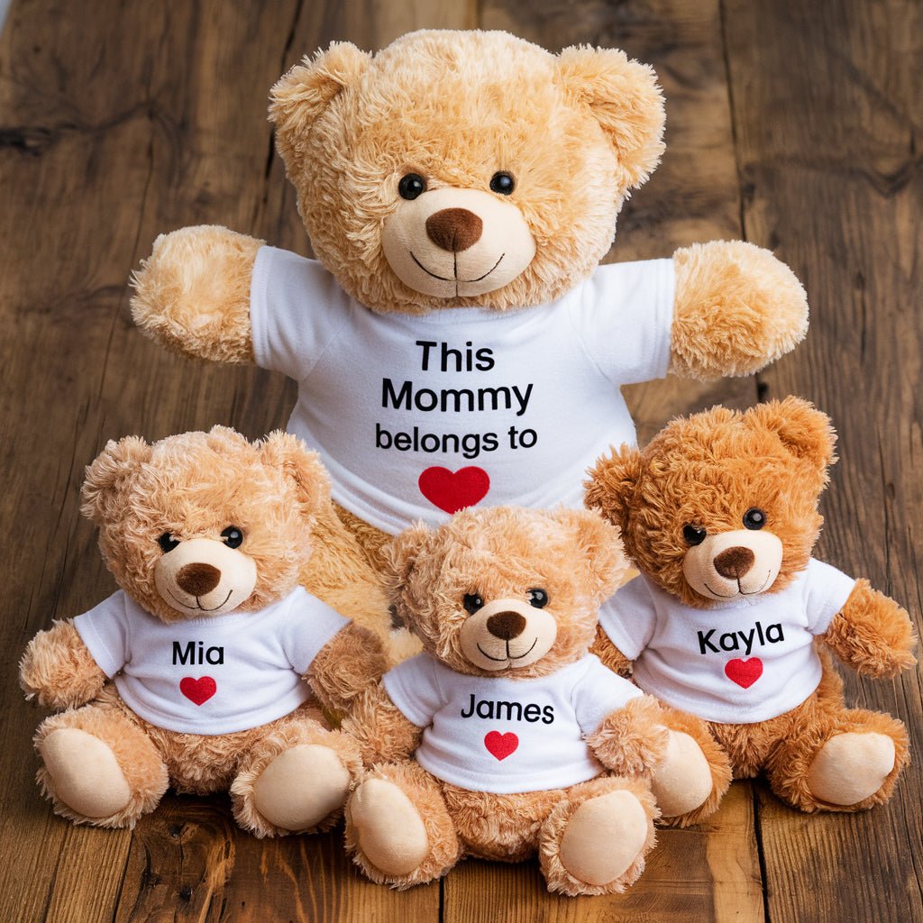 Custom Family Names Plush Teddy Bears - CustomGrace