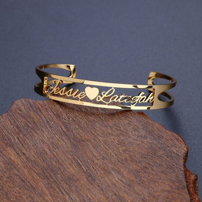 Custom Names Bangle | Anniversary gift - Lovely Reminder