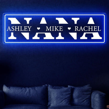 Custom Names Neon Sign - Mother's Day Gift - Lovely Reminder