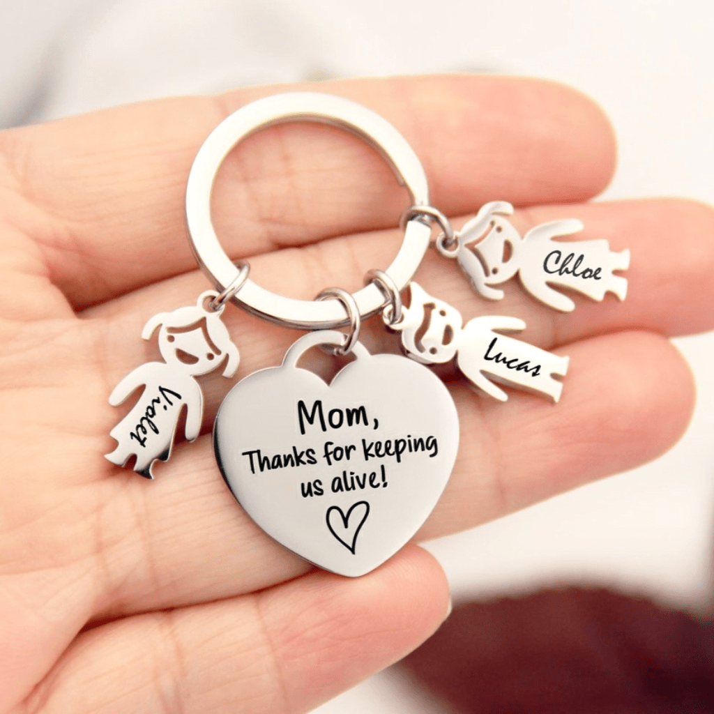 Funny Family Names Keychain - Mother's Day Gift - CustomGrace