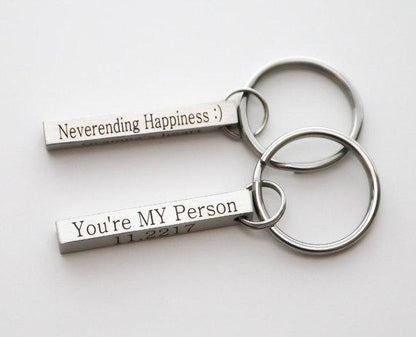 Handmade 4 Side Personalization Keychain - Lovely Reminder