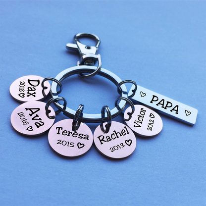 Personalized Mother's Day Bar Charm Keychain