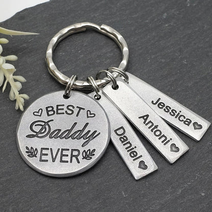 Personalized Kids Names Keychain For Mom, Dad, Grandma, Grandpa