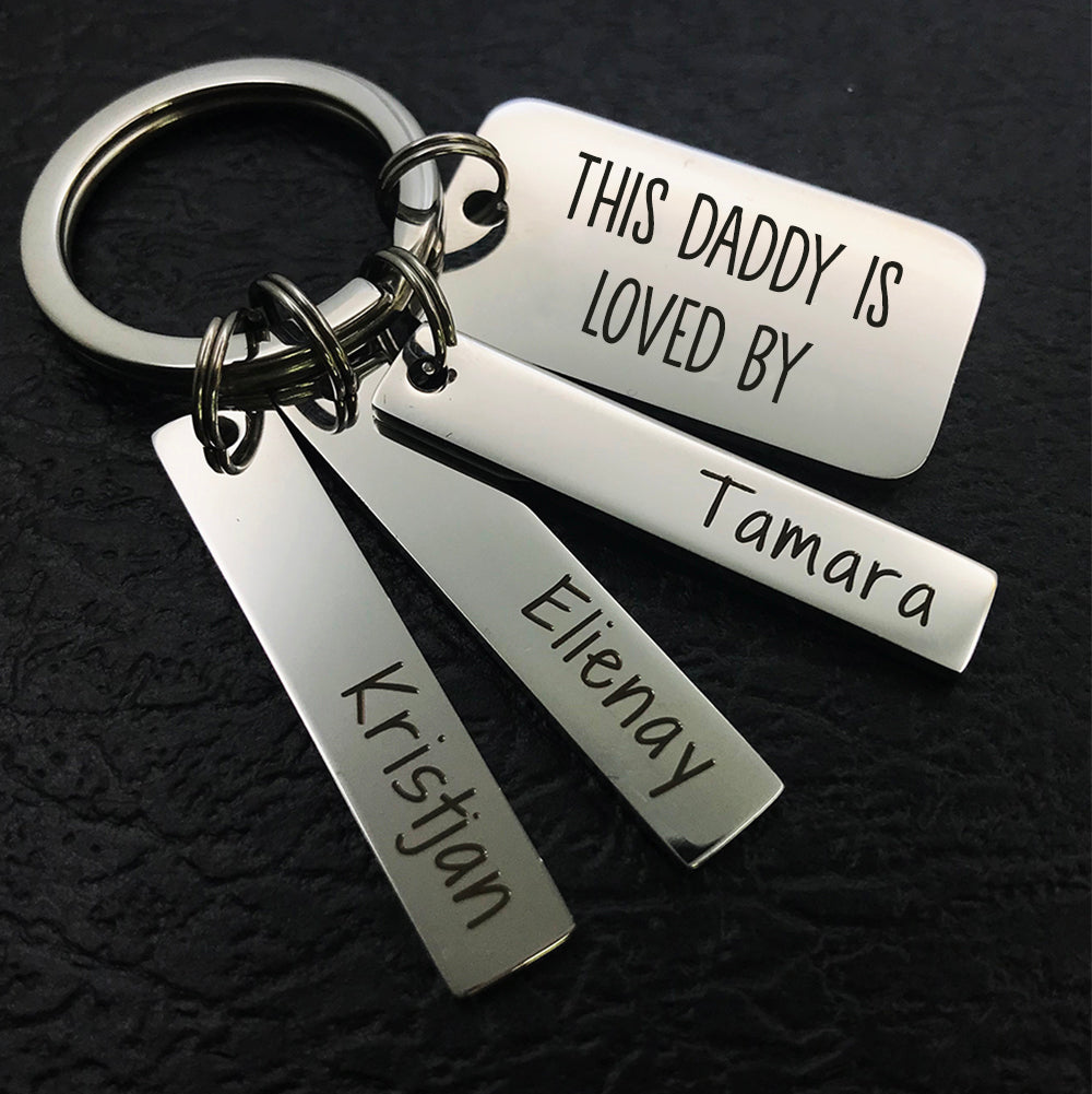 Personalized Kids Names Keychain - Father's day gift