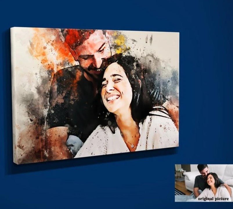 Personalized Water Color Canvas - CustomGrace