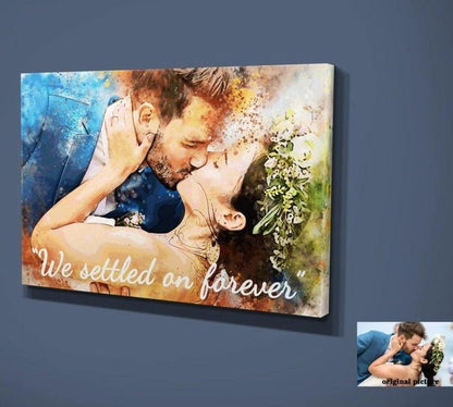 Personalized Water Color Canvas - CustomGrace