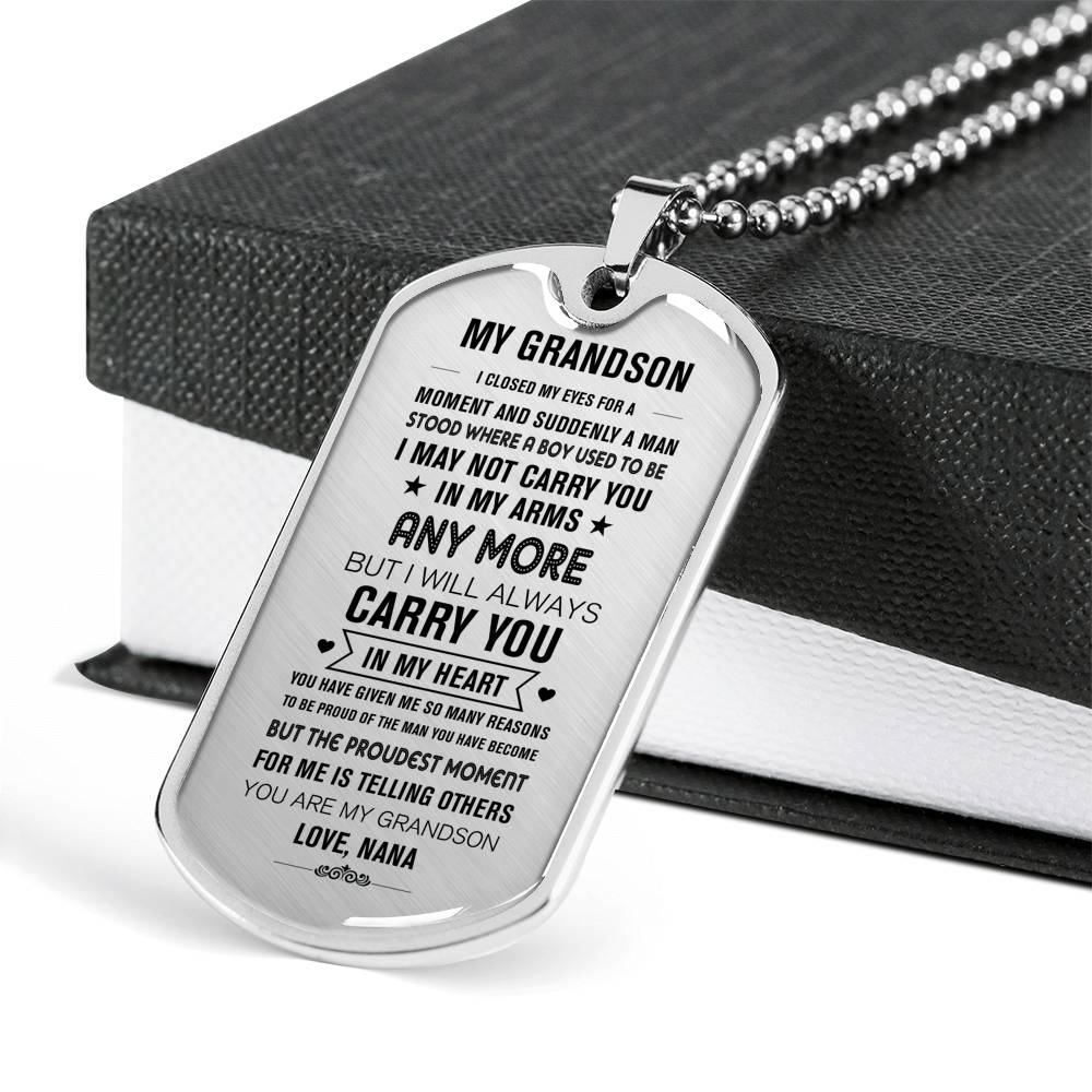 To My Grandson Necklace - CustomGrace