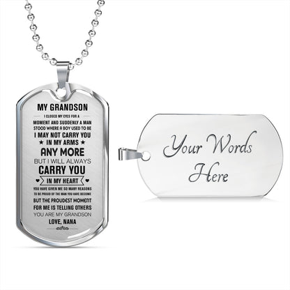 To My Grandson Necklace - CustomGrace