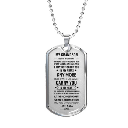 To My Grandson Necklace - CustomGrace